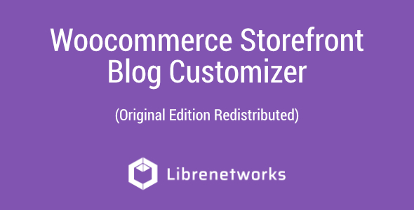Download WooCommerce Storefront Blog Customizer Premium plugin for free