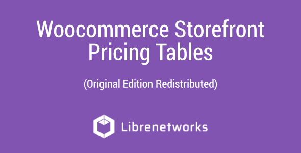 Download Woocommerce Storefront Pricing Tables Premium plugin for free