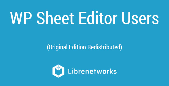 Download WP Sheet Editor Users Premium plugin for free