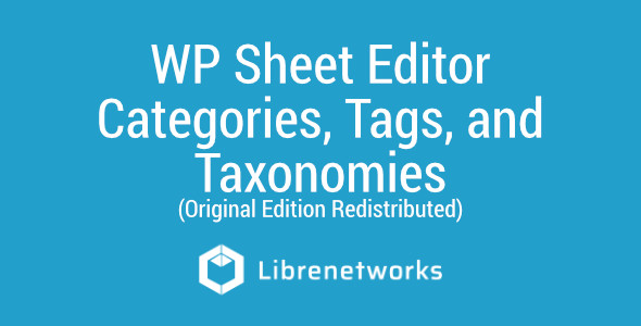 Download WP Sheet Editor Categories, Tags, and Taxonomies Premium plugin for free