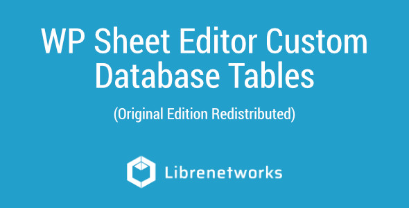 Download WP Sheet Editor Custom Database Tables Premium plugin for free