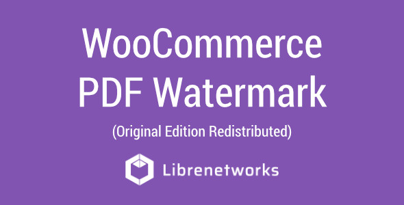 Download WooCommerce PDF Watermark Premium plugin for free