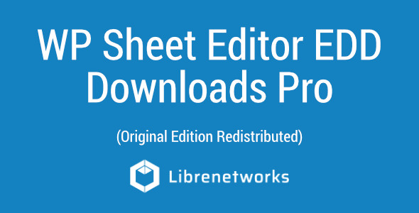 Download WP Sheet Editor EDD Downloads Pro plugin for free